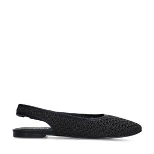   slingback loafers zwart