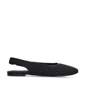 slingback loafers zwart
