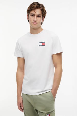 slim fit T-shirt ESSENTIAL FLAG wit