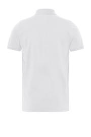 thumbnail: Witte heren Tommy Jeans slim polo van katoen met logo dessin, korte mouwen en klassieke kraag