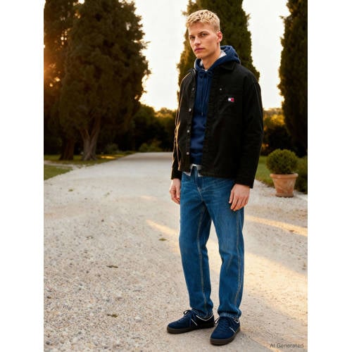 Tommy Jeans hoodie donkerblauw afbeelding
