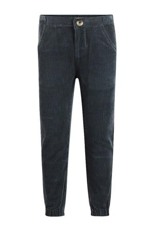corduroy loose casual broek grijsblauw