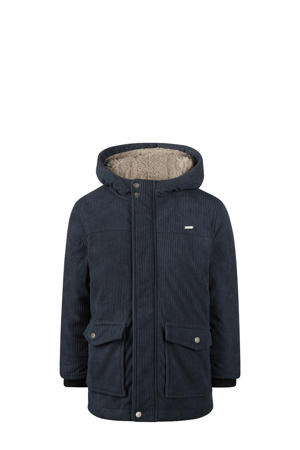 corduroy parka donkerblauw