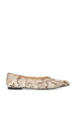 ballerina's met slangenprint beige/bruin