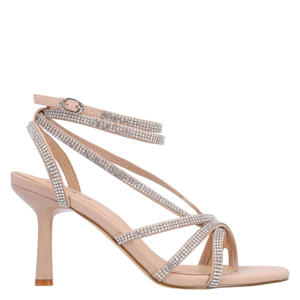 sandalettes met strass beige