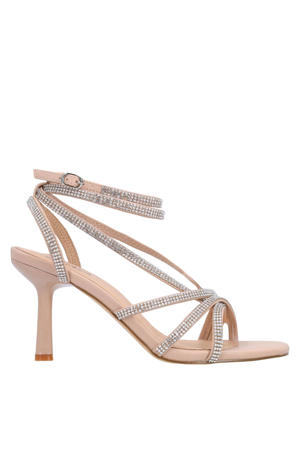 sandalettes met strass beige