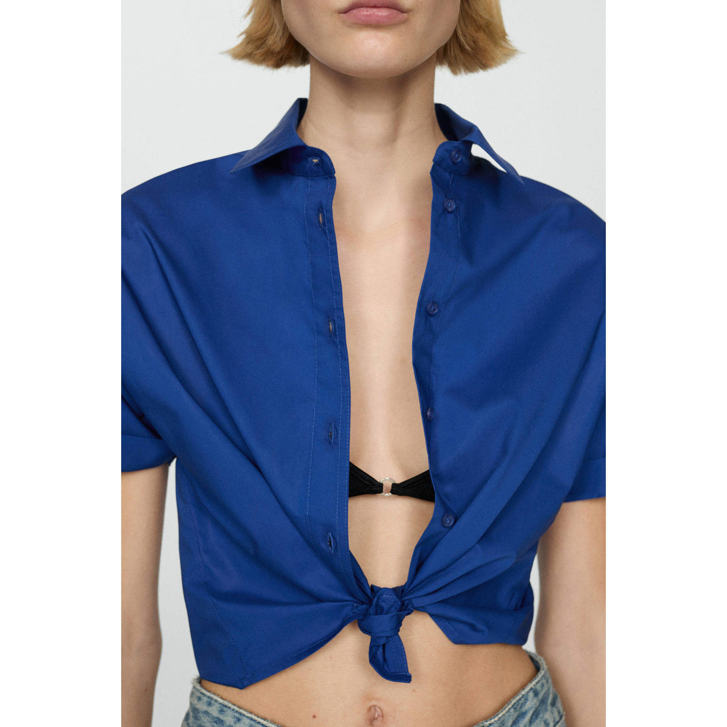 Mango blouse blauw