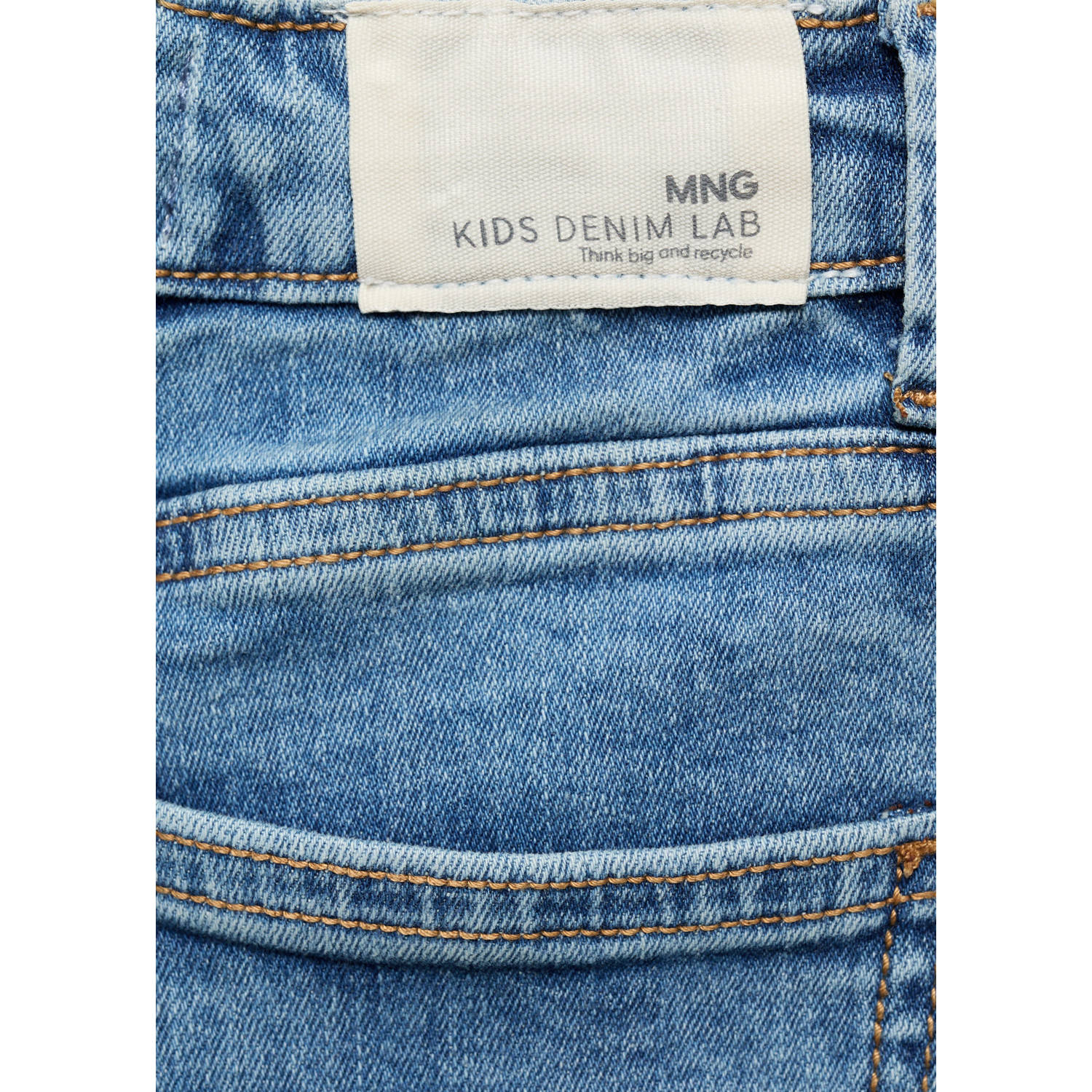 Mango Kids denim short medium blue denim