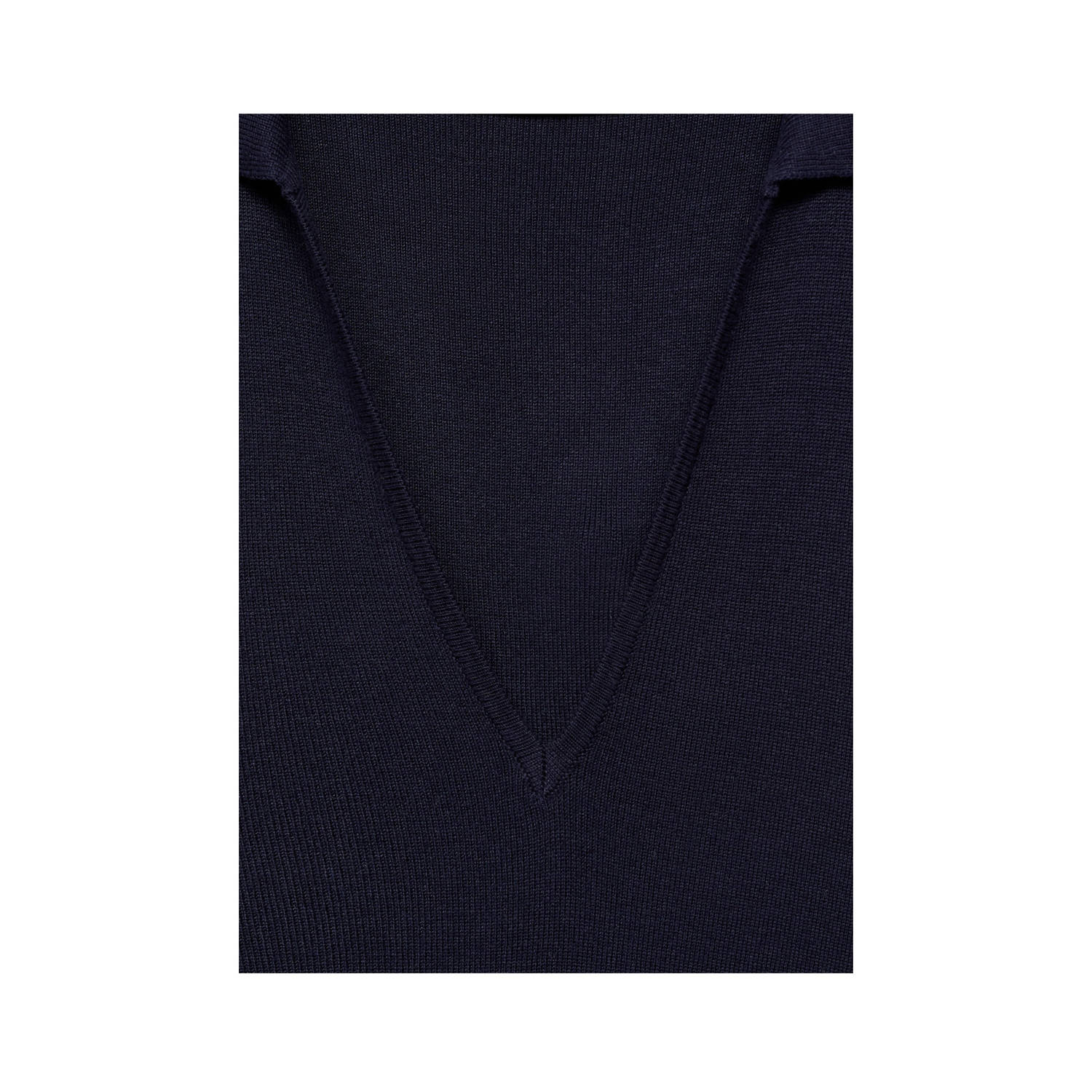 Mango maxi jurk rib gebreid donkerblauw