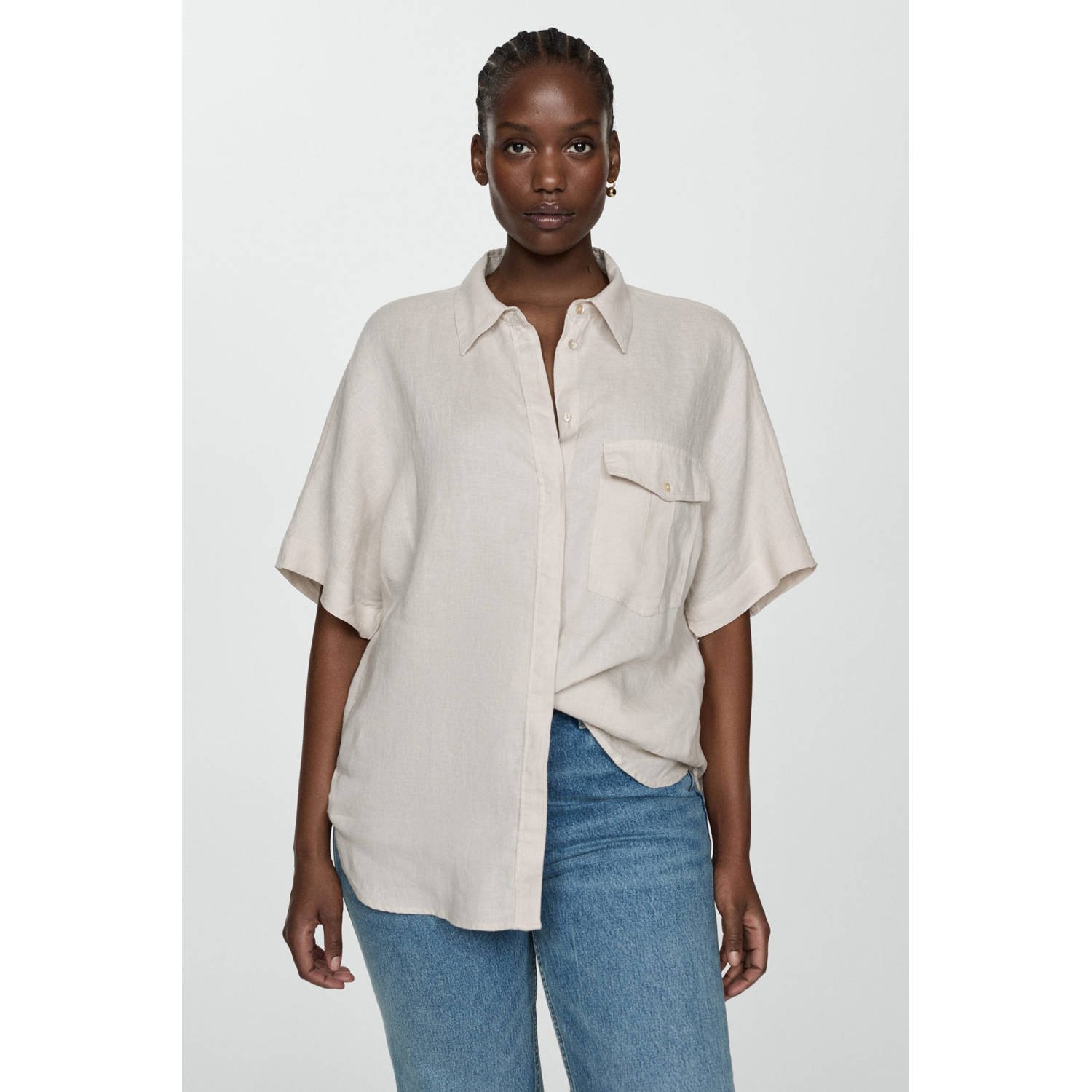 Mango linnen blouse ecru