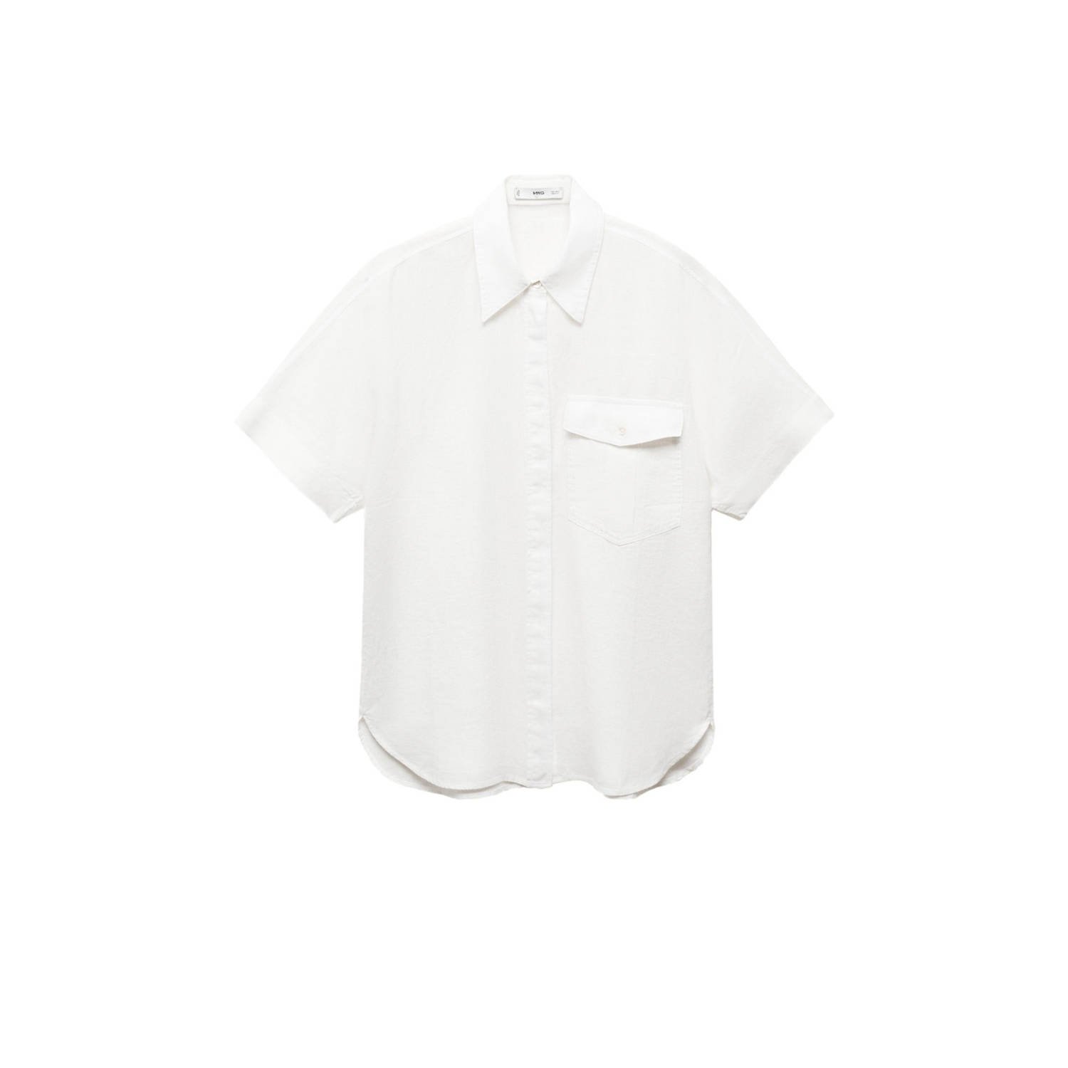 Mango linnen blouse wit