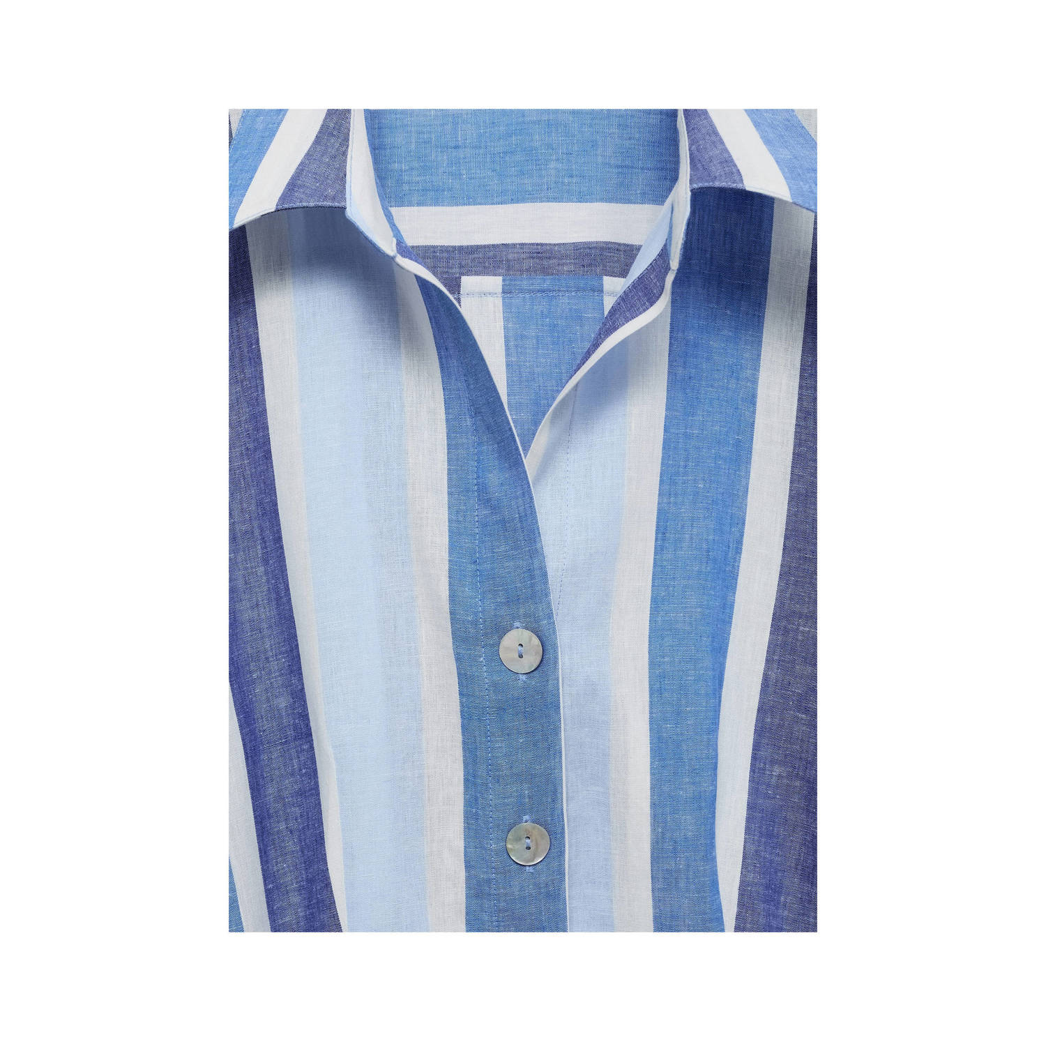 Mango linnen midi jurk blauw