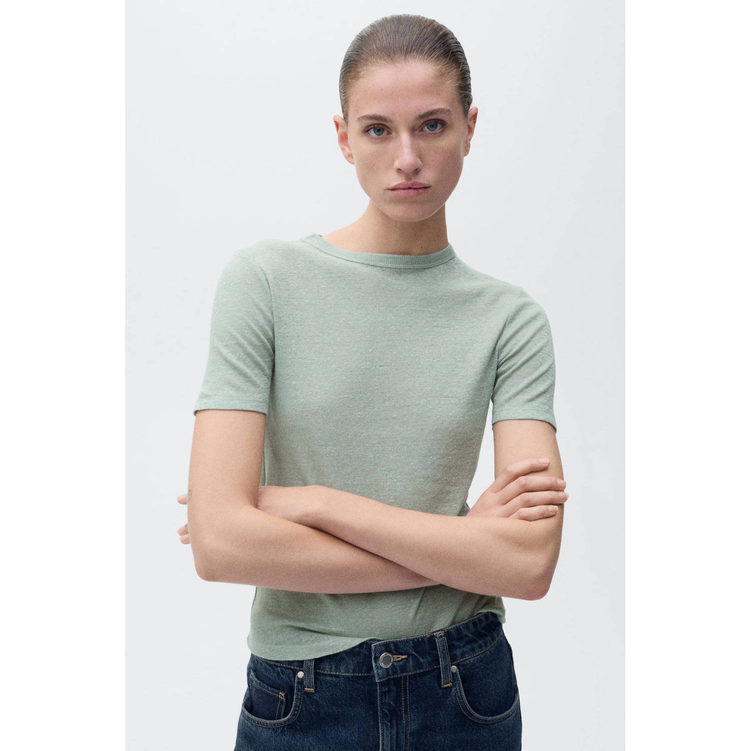 Mango T-shirt groen