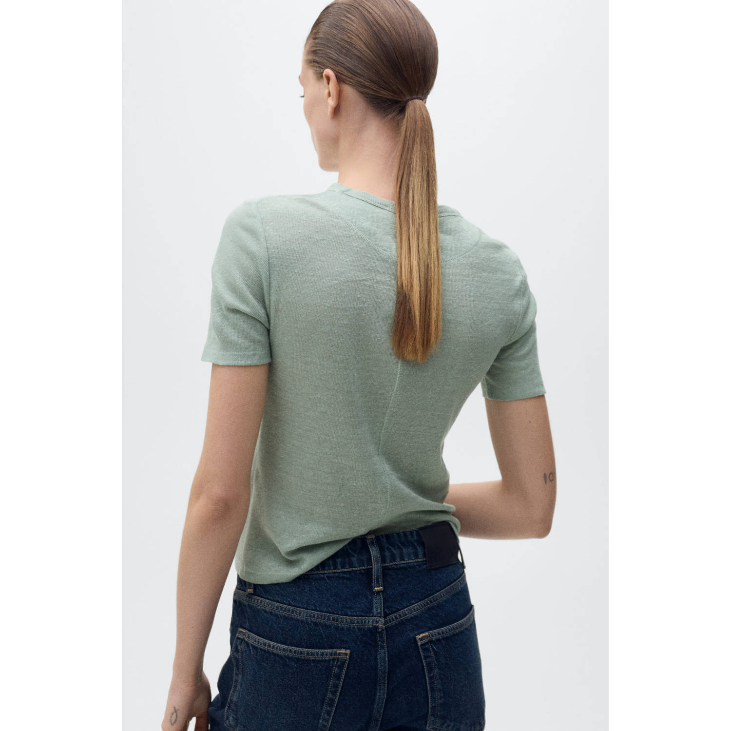 Mango T-shirt groen