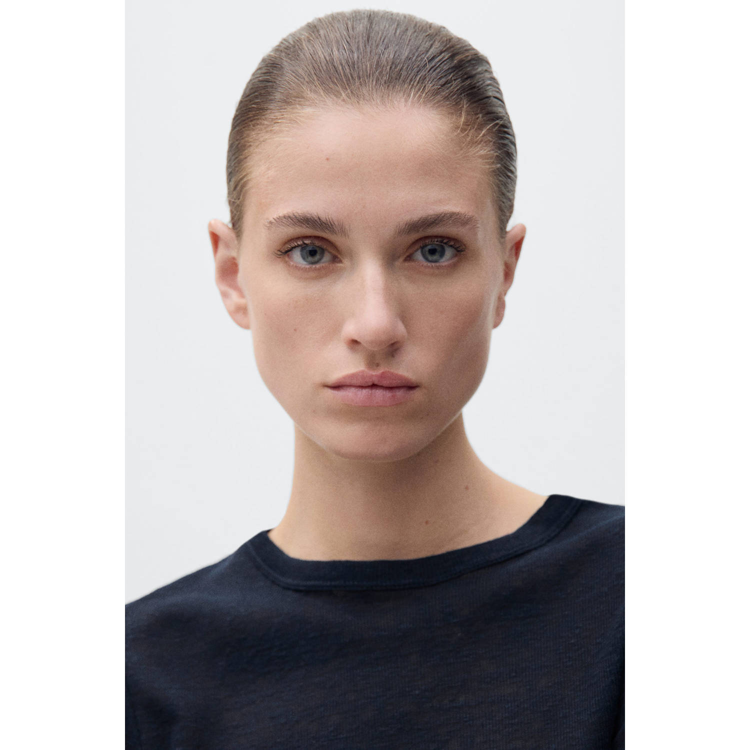 Mango T-shirt donkerblauw