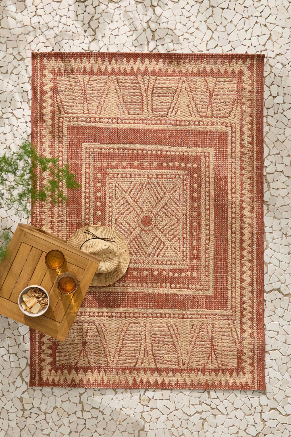 NOUS Living binnen- en buitenvloerkleed Tifara (170x120 cm)