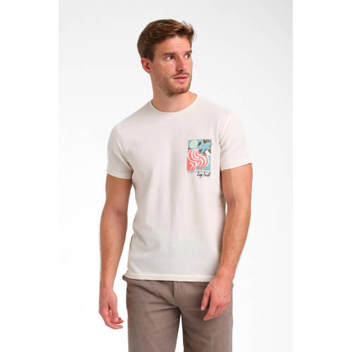 GABBIANO T-shirt met ingebreid patroon ecru afbeelding