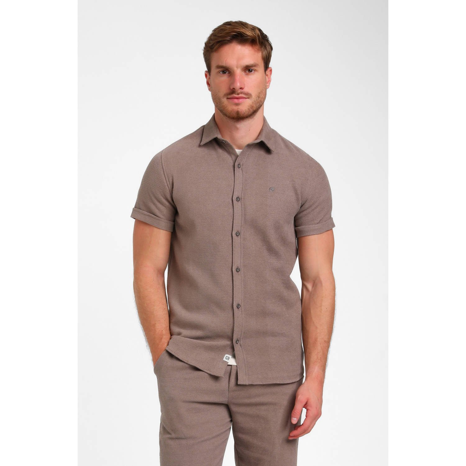 GABBIANO casual overhemd lichtbruin