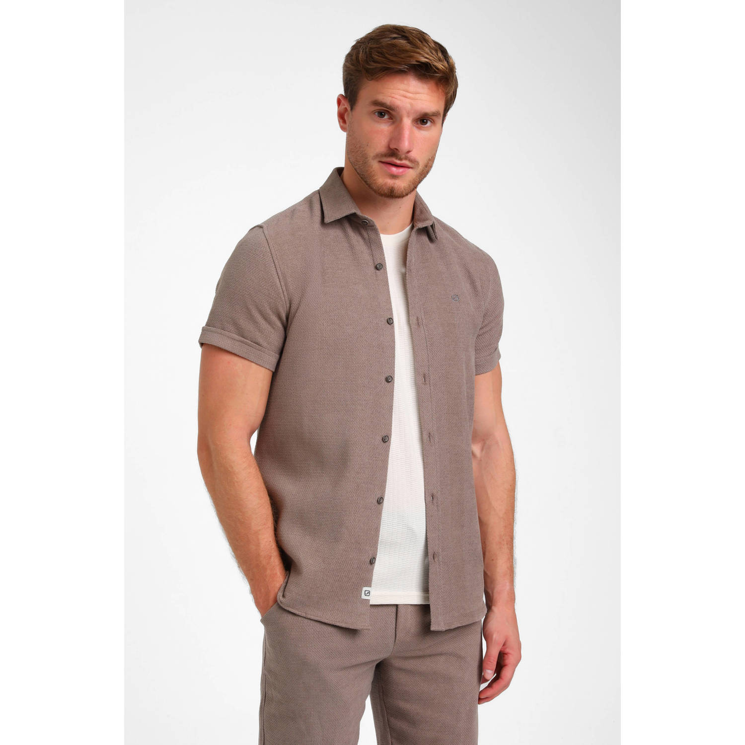 GABBIANO casual overhemd lichtbruin
