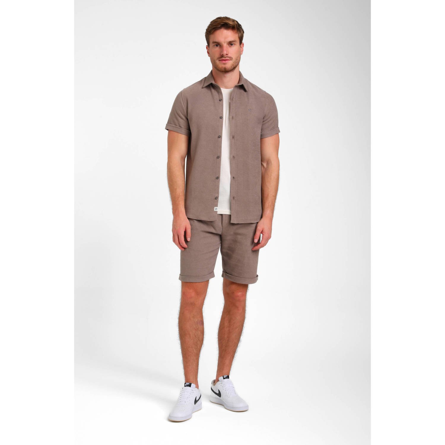 GABBIANO casual overhemd lichtbruin