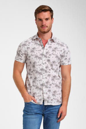 casual overhemd met textuur ecru
