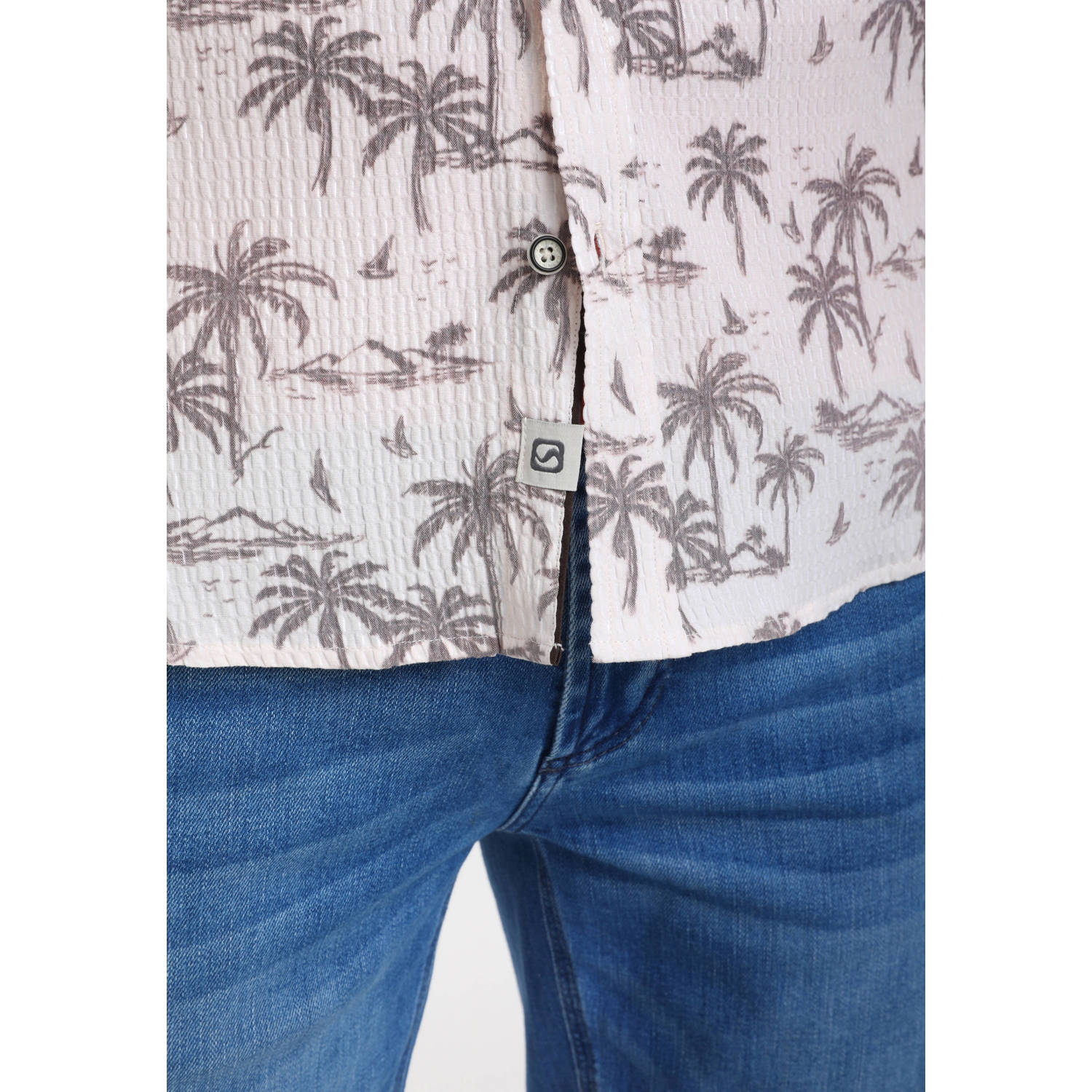 GABBIANO casual overhemd met textuur ecru