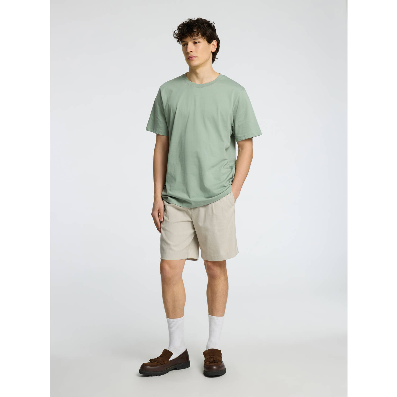 SELECTED HOMME regular chino short SLHREGULAR-LEROY beige