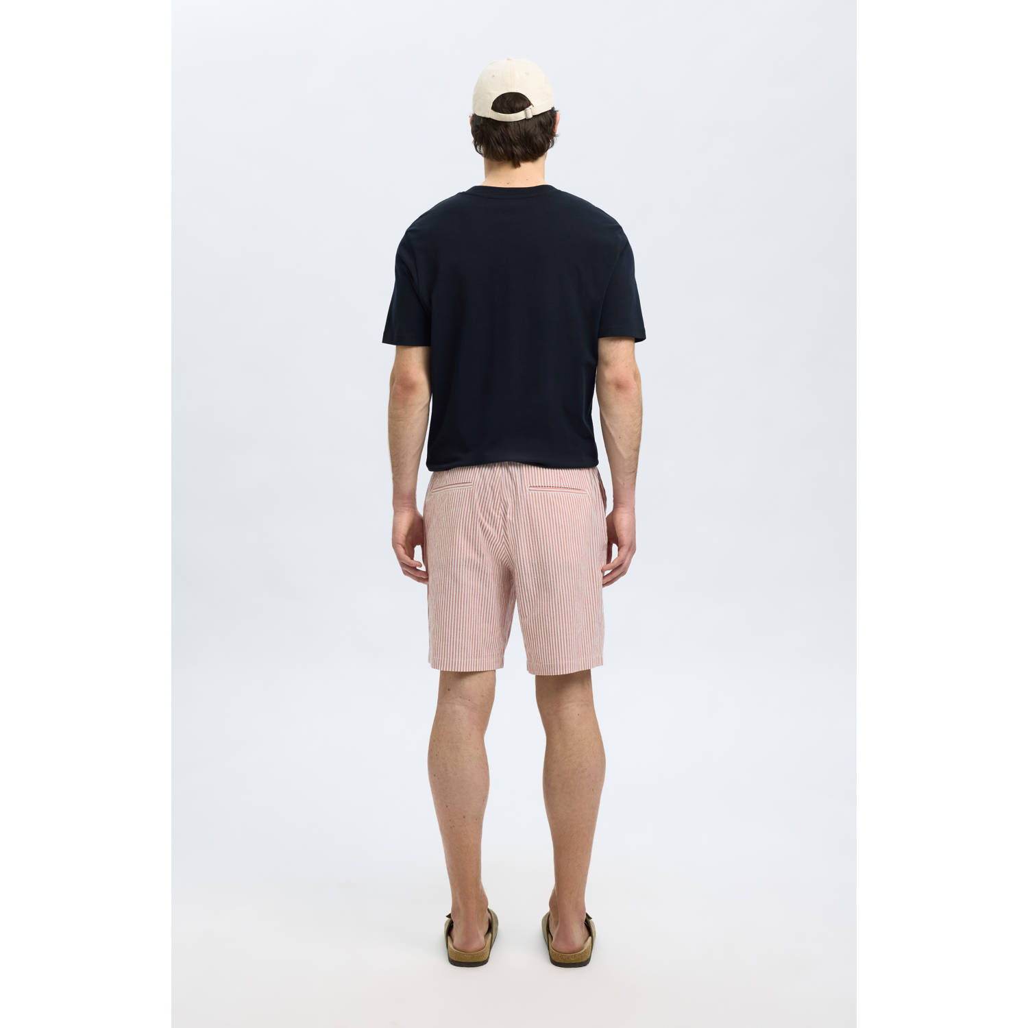 SELECTED HOMME regular chino short SLHREGULAR-KARL rood