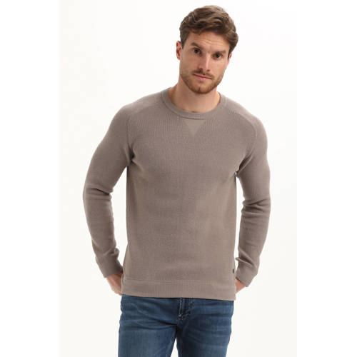 GABBIANO trui met ingebreid patroon taupe afbeelding