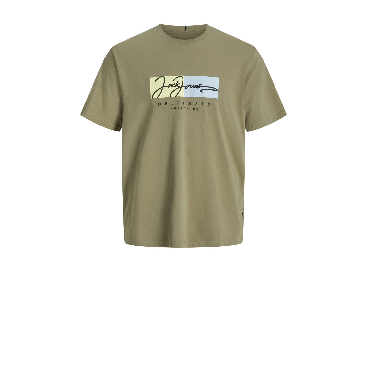 JACK & JONES ORIGINALS regular t-shirt JORFREDERIKSBERG BOXSCRIPT (set van 4)