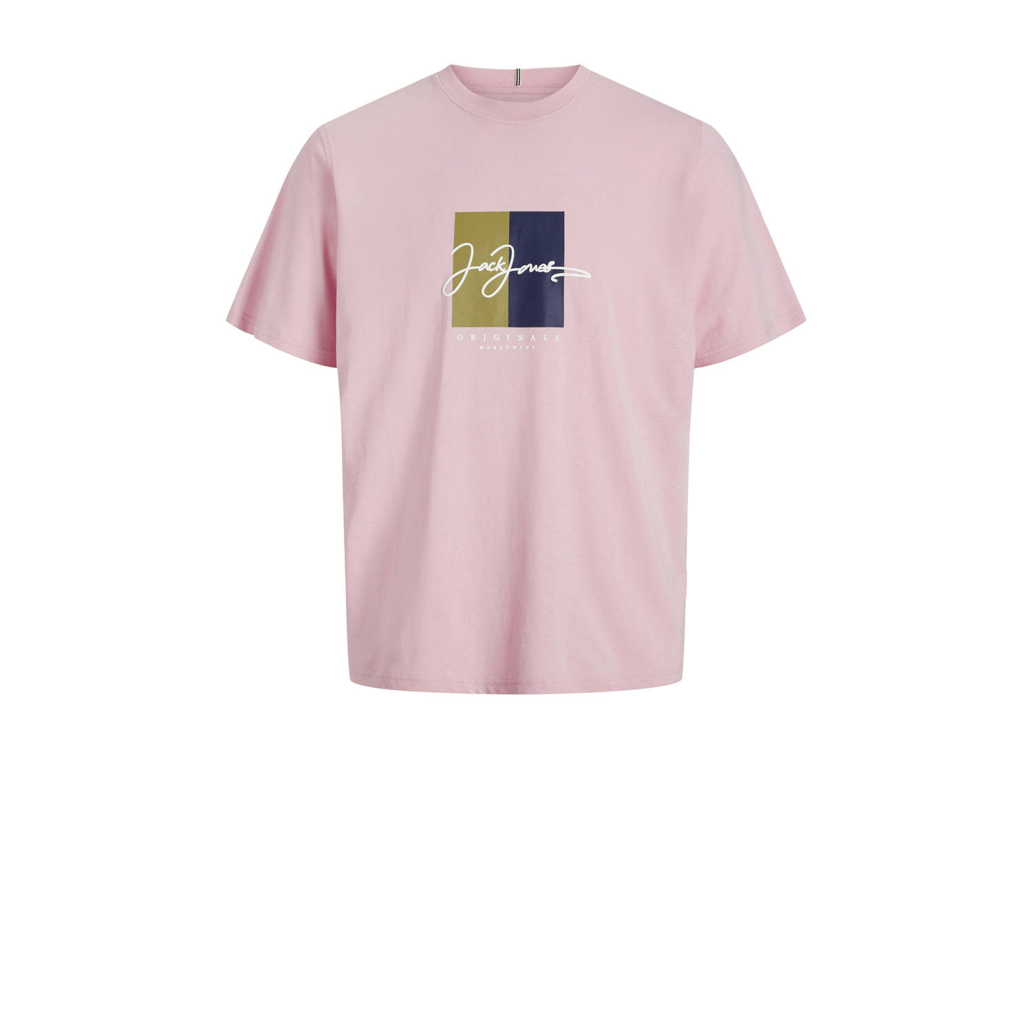JACK & JONES ORIGINALS regular t-shirt JORFREDERIKSBERG BOXSCRIPT (set van 4)