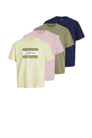 regular t-shirt JORFREDERIKSBERG BOXSCRIPT - (set van 4)