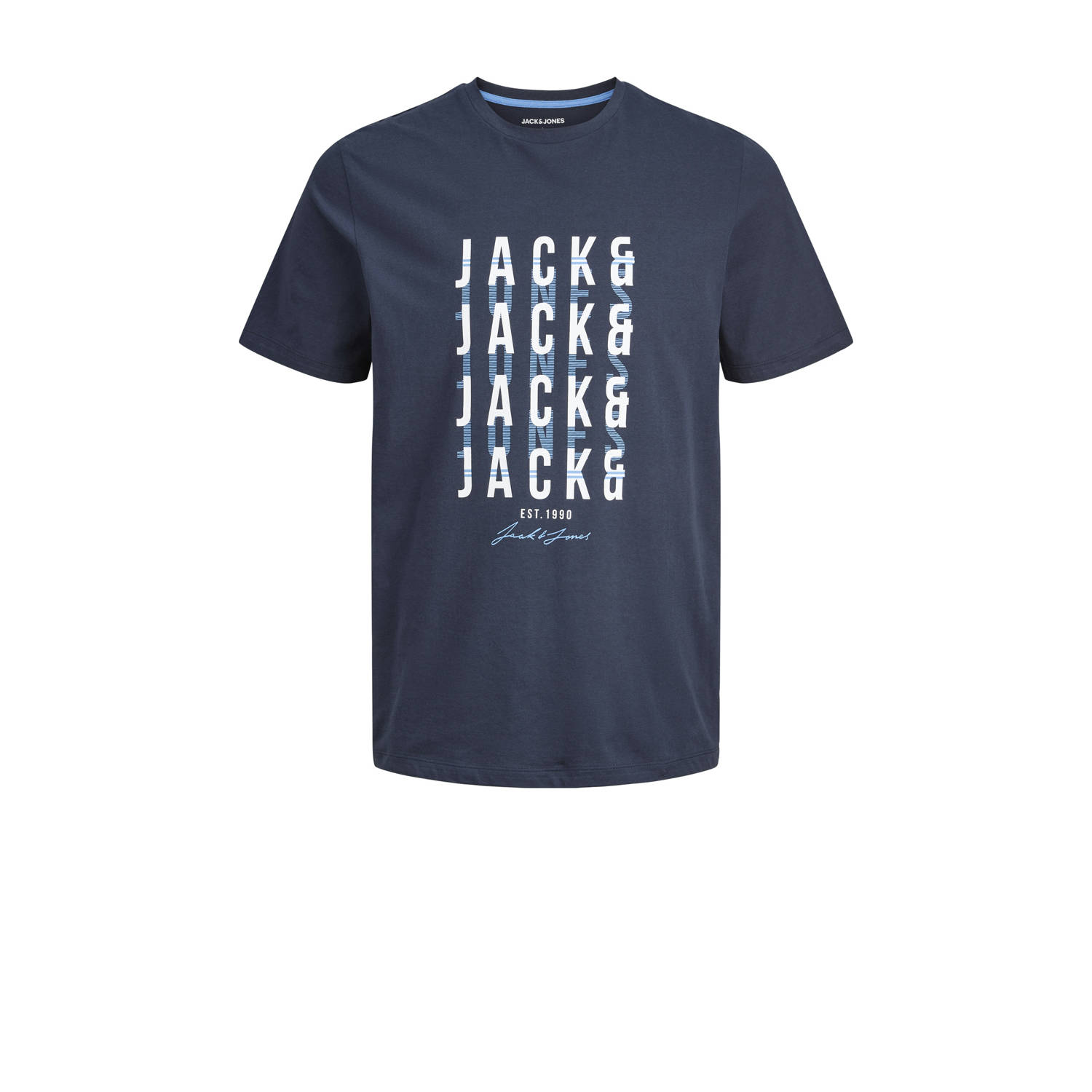 JACK & JONES regular t-shirt JJDELVIN multi (set van 4)