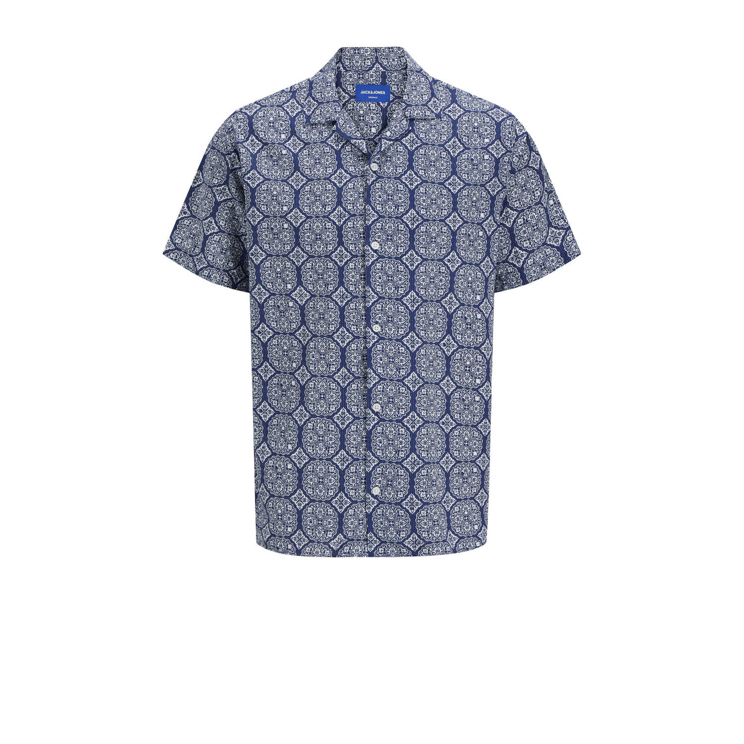 JACK & JONES ORIGINALS relaxed fit multipack JORSEERSUCKER donkerblauw (set van 2)