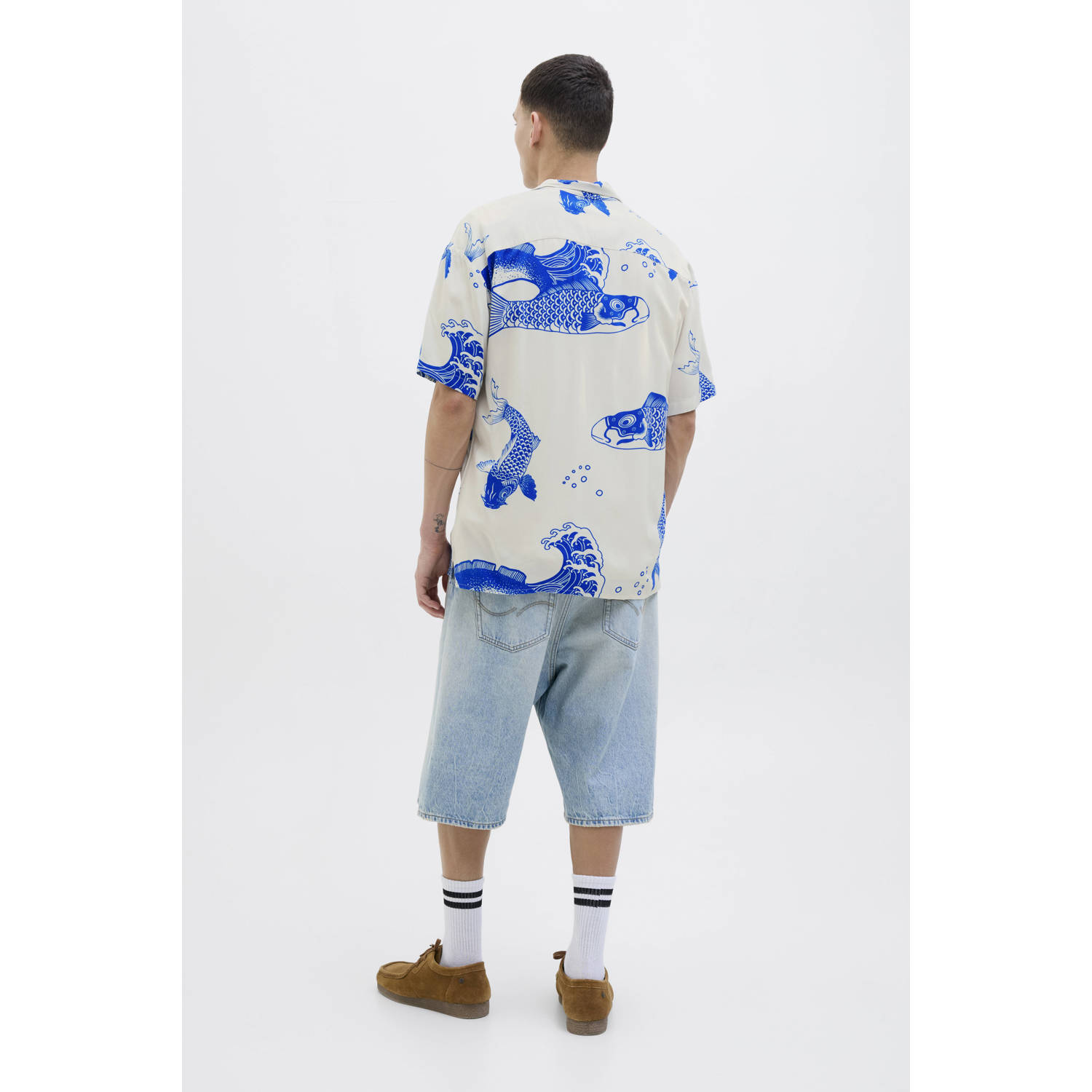 JACK & JONES casual overhemd blauw