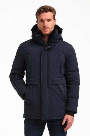 winterjas donkerblauw