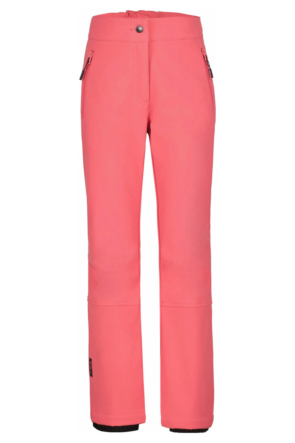 Roze jongens en meisjes Icepeak skibroek Lenexa JR van softshell materiaal met rits- en drukknoopsluiting