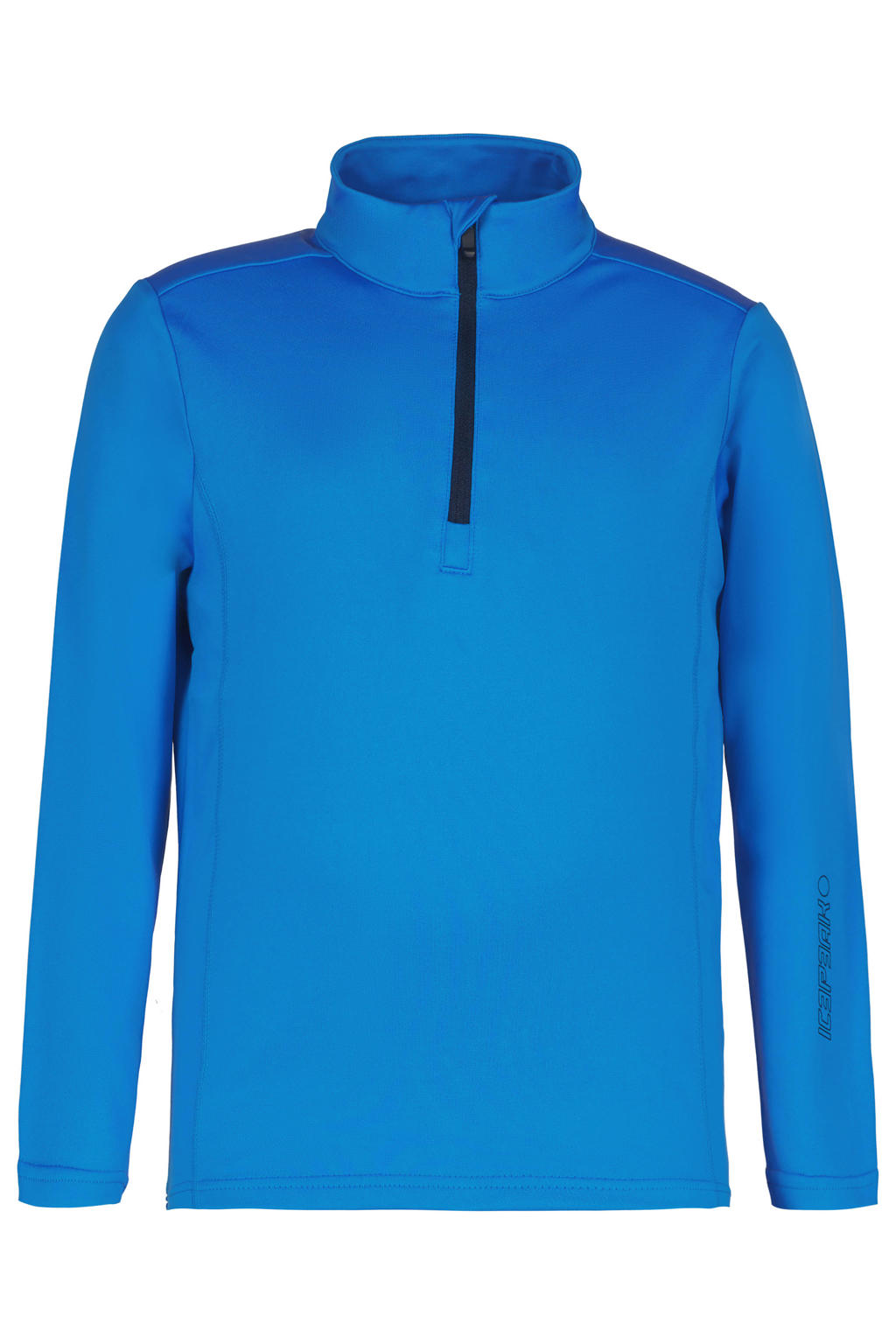 Blauwe jongens en meisjes Icepeak skipully Fleminton JR van polyester met lange mouwen, opstaande kraag en halve rits