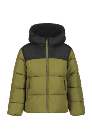 outdoor jas groen/zwart