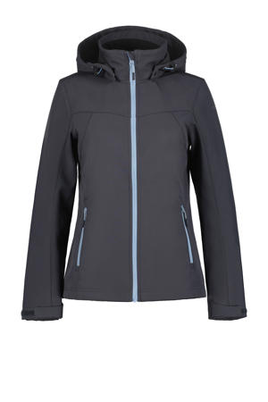 outdoor jas Brenham antraciet/blauw