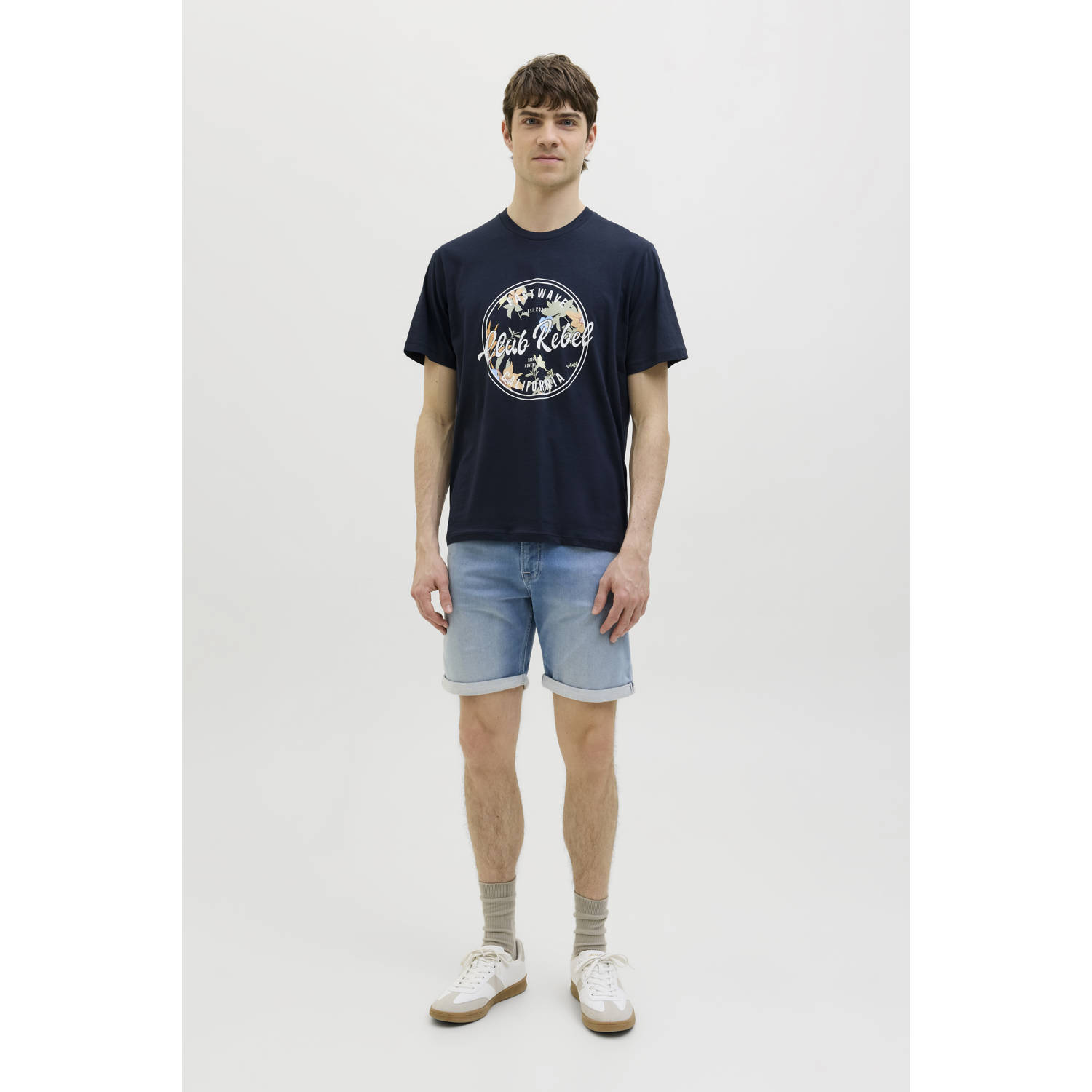 JJ REBEL T-shirt donkerblauw