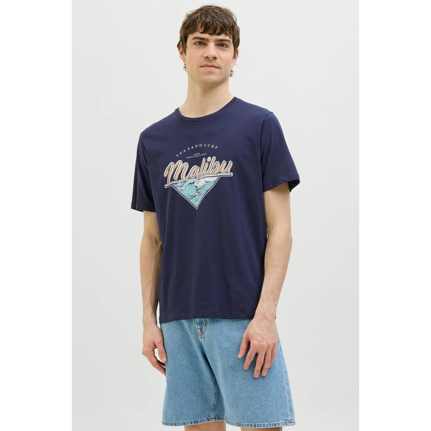 JJ REBEL T-shirt donkerblauw