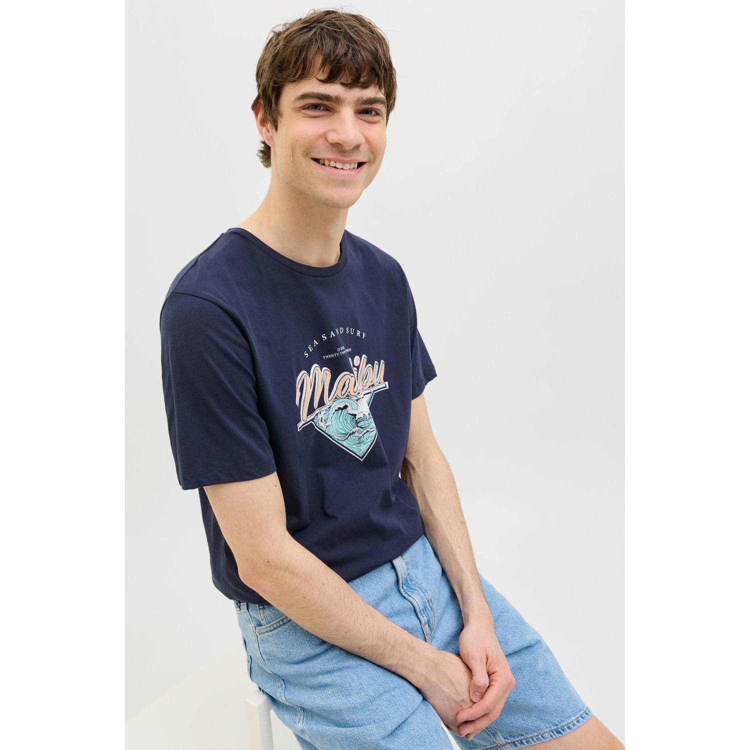 JJ REBEL T-shirt donkerblauw