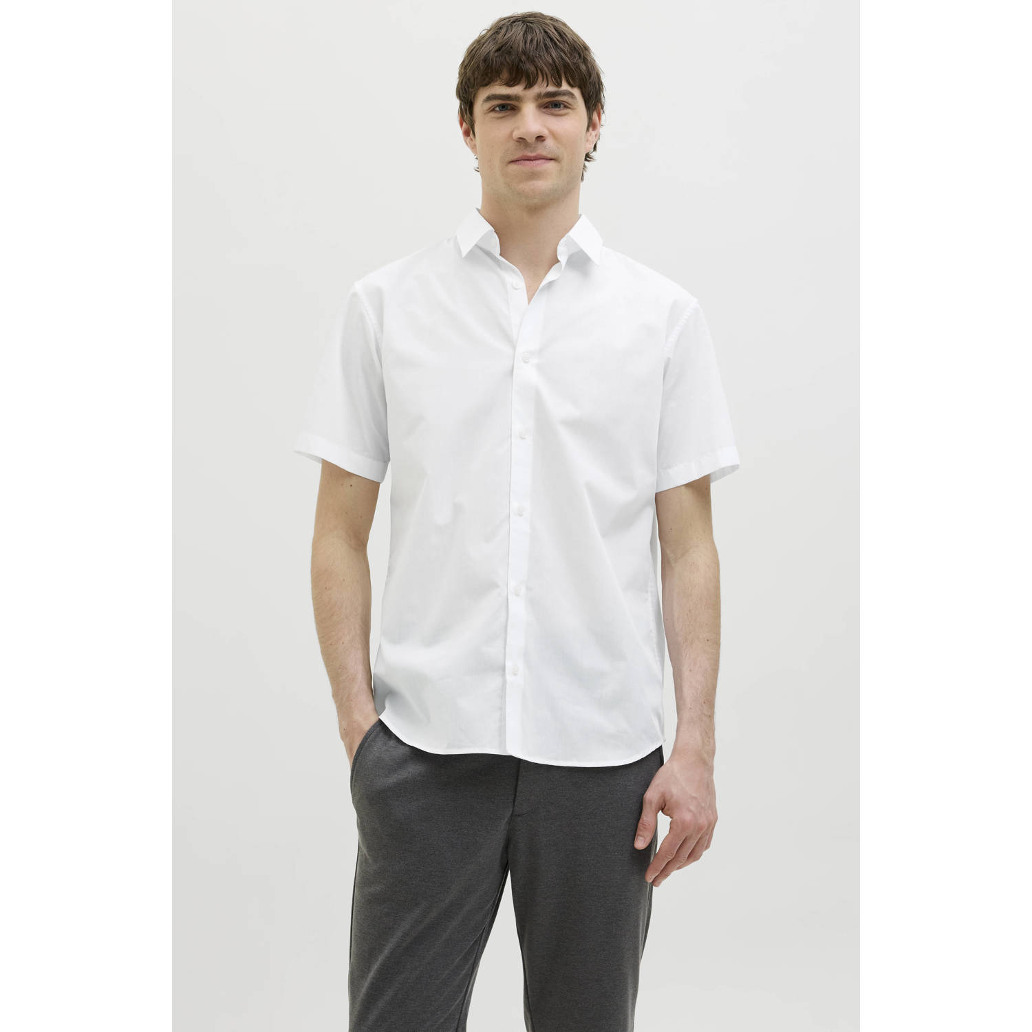 JJ REBEL casual overhemd wit