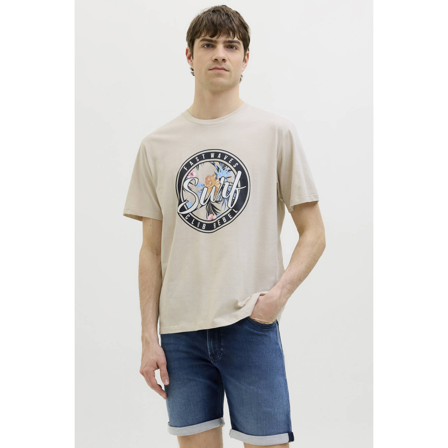 JJ REBEL T-shirt ecru