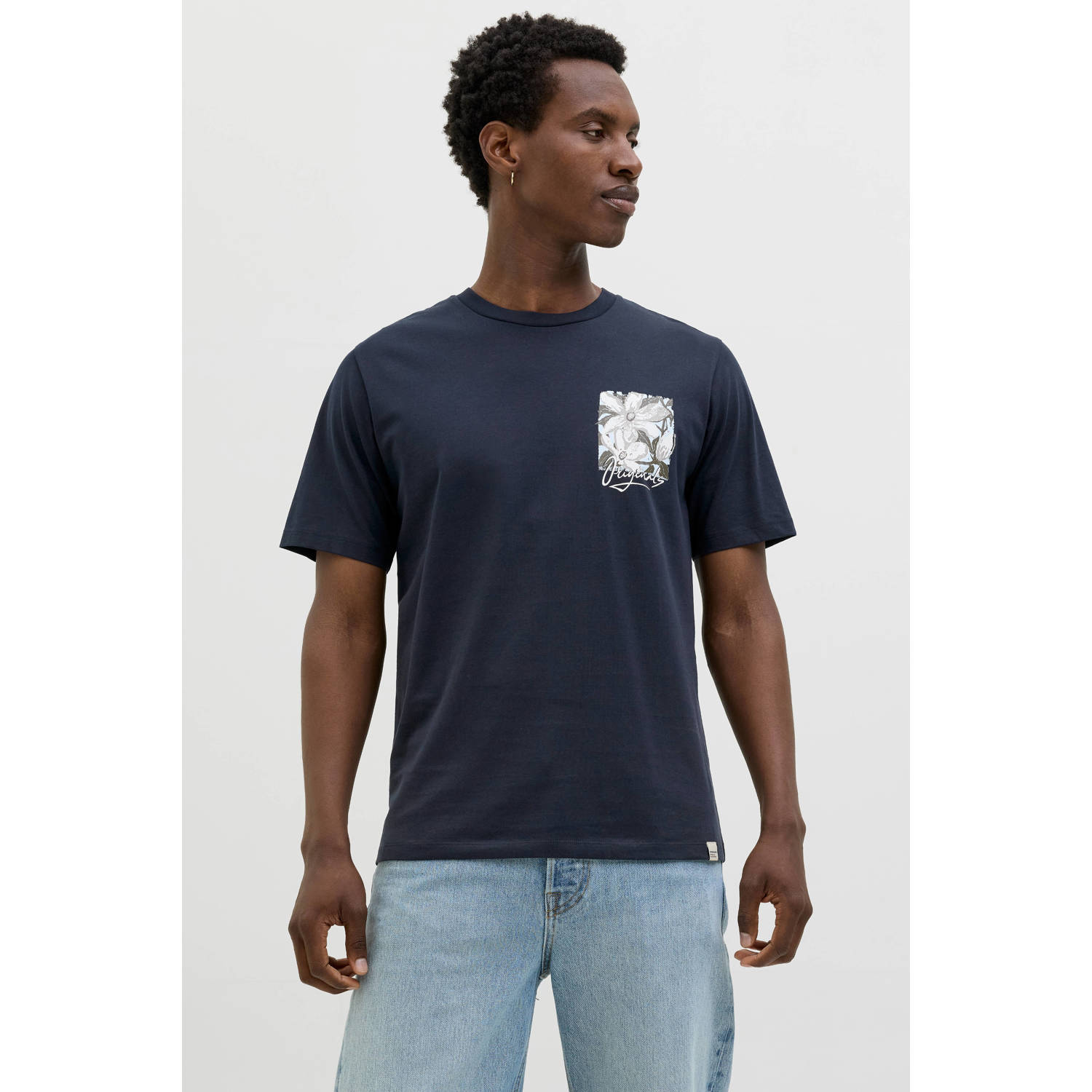 JACK & JONES ORIGINALS T-shirt donkerblauw