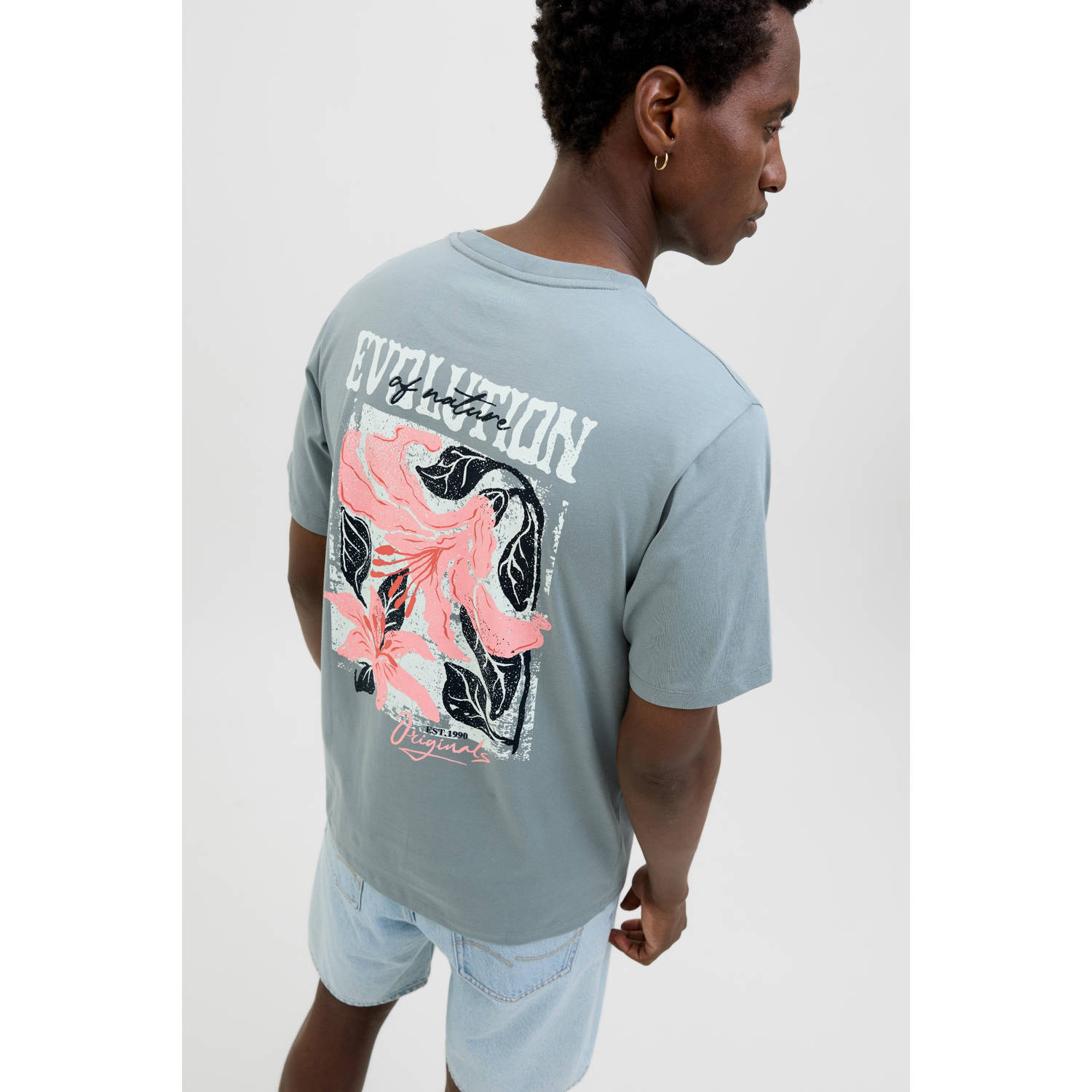 JACK & JONES ORIGINALS T-shirt grijsgroen