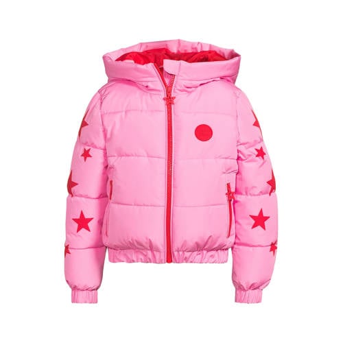 Orange Stars gewatterde jas met printopdruk Noey roze afbeelding