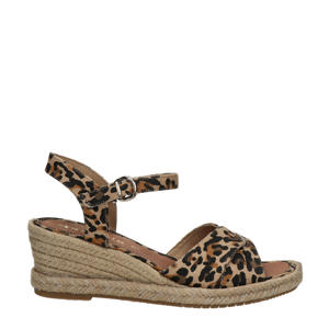   espadrilles met panterprint beige/zwart