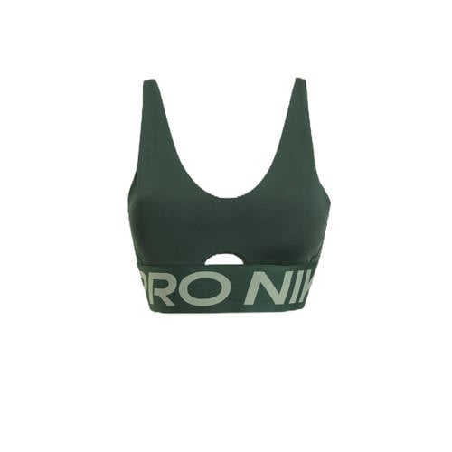 Nike level 1 sportbh Pro Indy Plunge groen afbeelding
